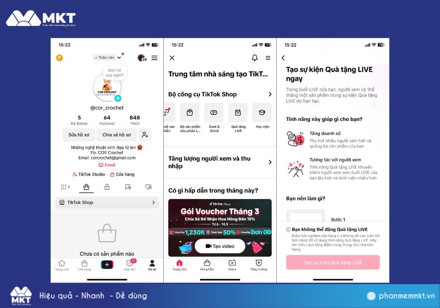 Tạo quà tặng Live Cách livestream TikTok bán hàng hiệu quả: Tạo quà tặng Live