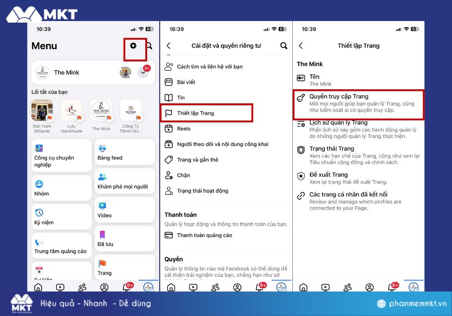 Cách thêm quản trị viên cho Fanpage trên điện thoại