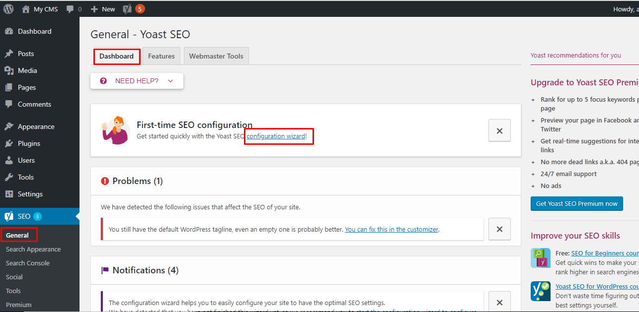 Thiết lập cấu hình Yoast seo