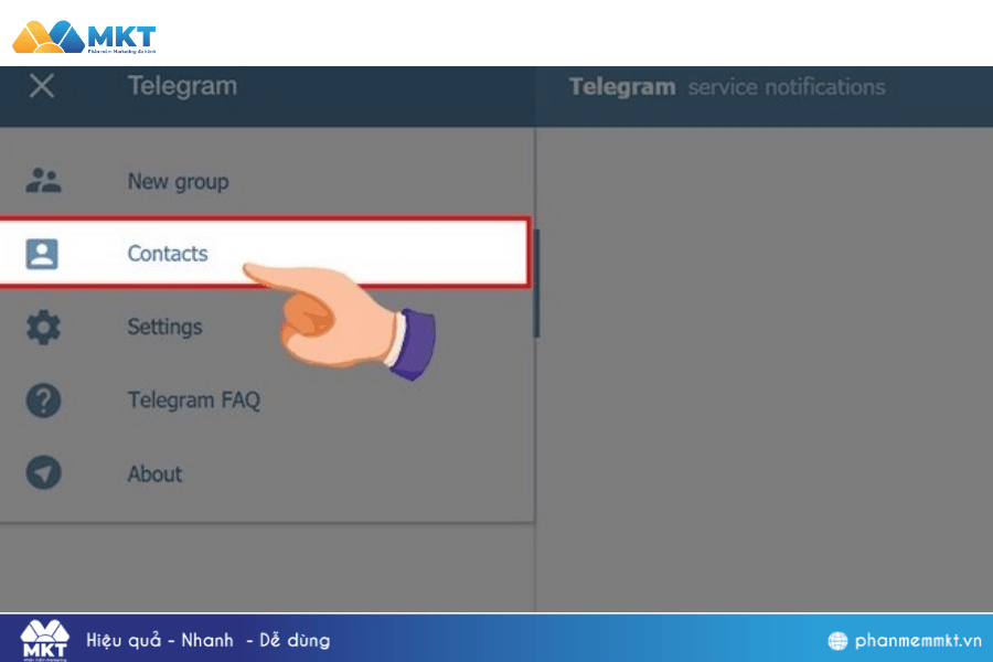 Cách kết bạn Telegram trên Iphone