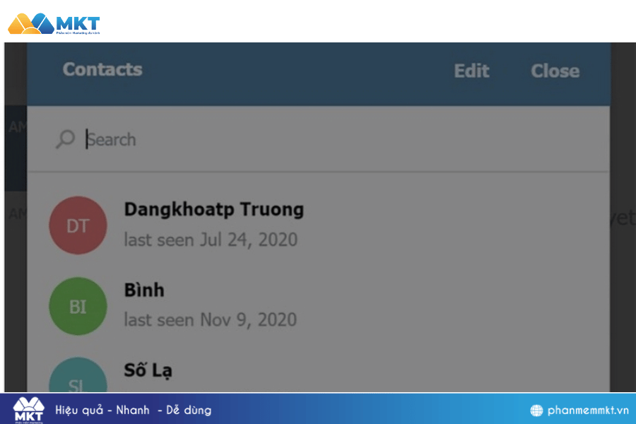 Cách kết bạn Telegram trên Iphone