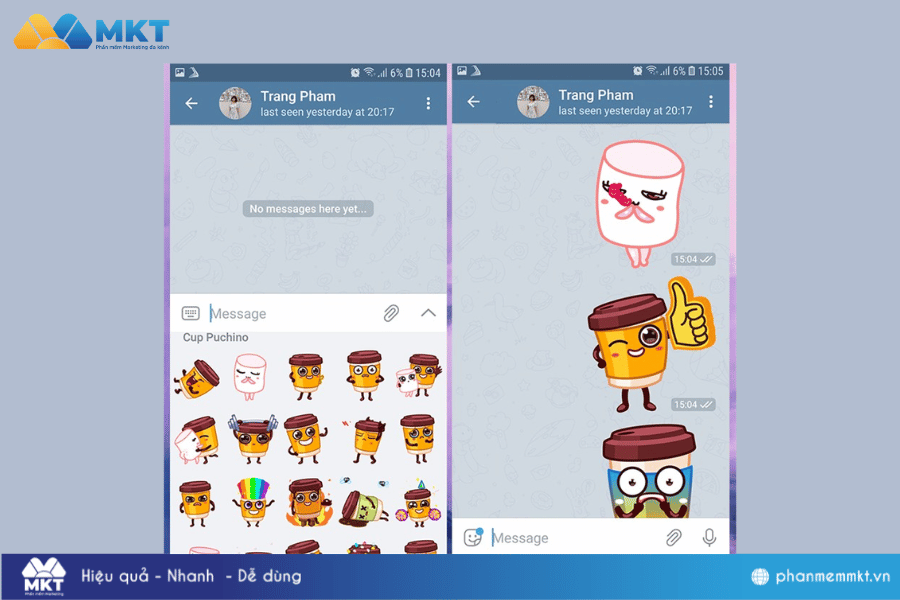 Và đây là kết quả cuối cùng Hướng dẫn chi tiết tải sticker Telegram về máy nhanh chóng, đơn giản
