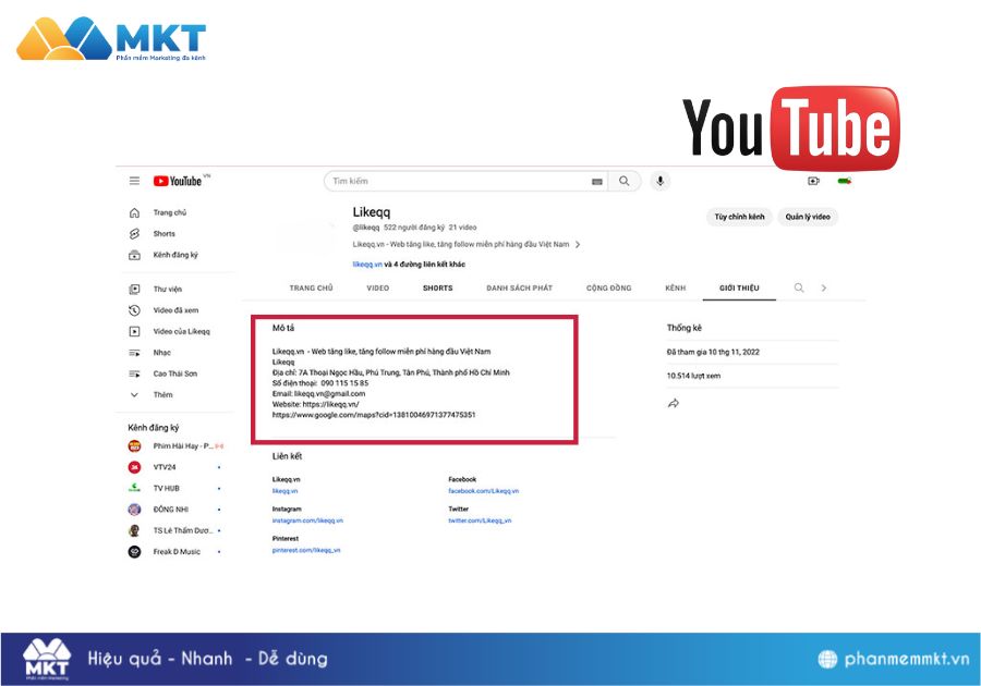 Tối ưu từ khóa với kênh Youtube Tối ưu kênh Youtube với từ khóa