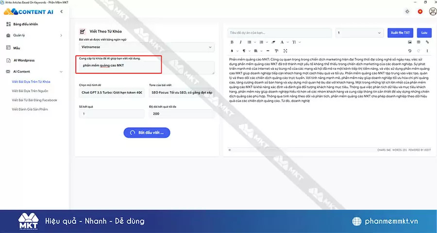 Viết bài tự động
