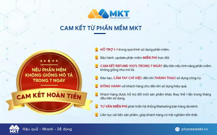 Cam kết từ phần mềm MKT Cam kết từ phần mềm MKT