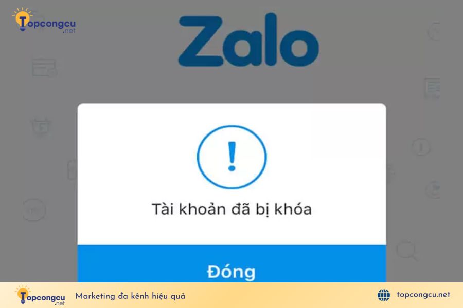 Nguyên nhân tài khoản Zalo bị khóa