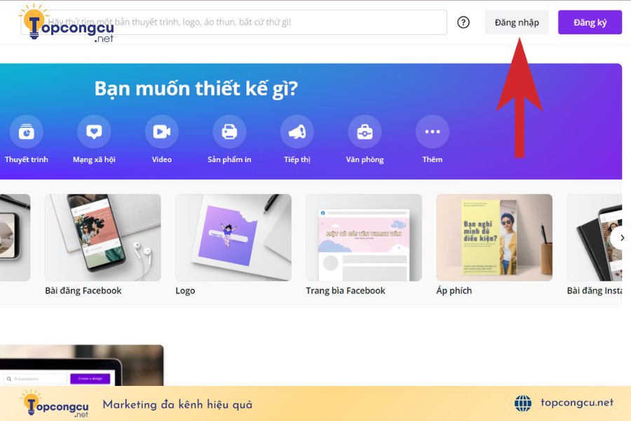 Đăng nhập vào Canva Cách sử dụng trên máy tính