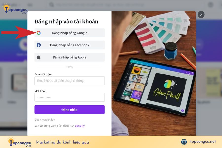 Đăng nhập bằng Google Đăng nhập bằng Google