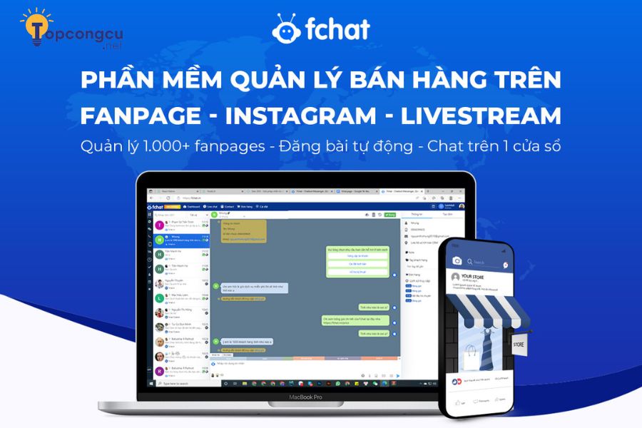 Phần mềm quản lý Fanpgae - Fchat