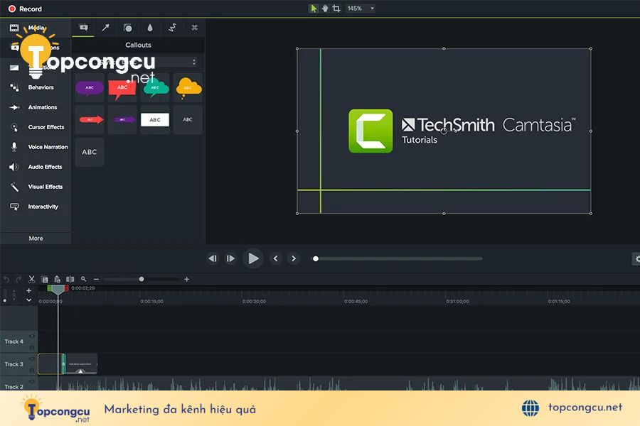 Phần mềm tạo intro video chuyên nghiệp - Camtasia
