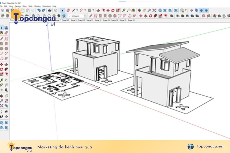 Phần mềm thiết kế nhà miễn phí SketchUp