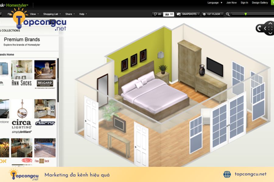 Phần mềm Homestyler