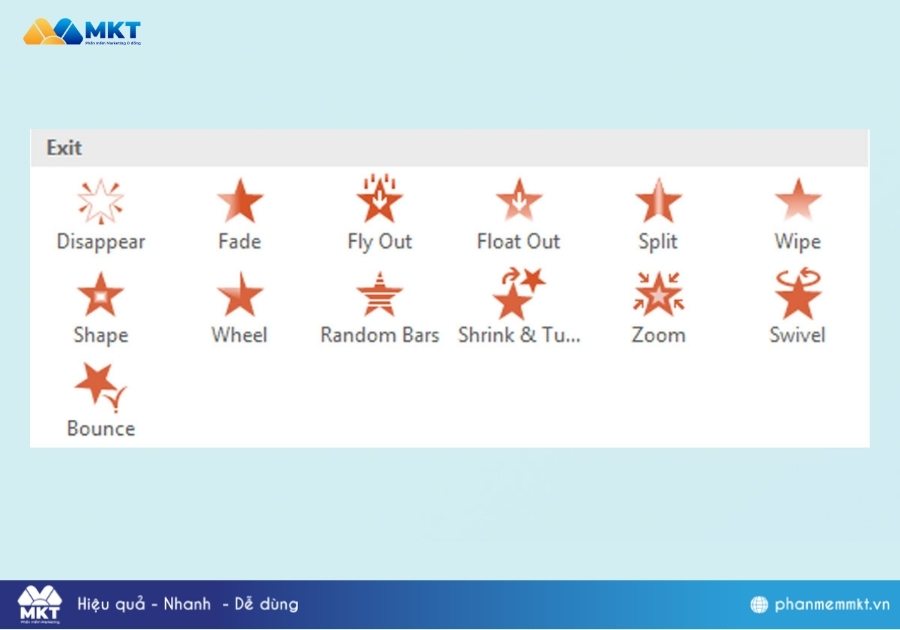 Có bao nhiêu loại hiệu ứng động trong phần mềm PowerPoint có bao nhiêu loại hiệu ứng động trong phần mềm PowerPoint