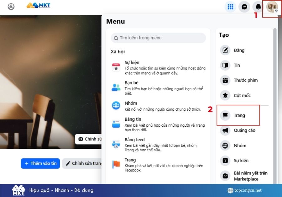 Cách tạo Fanpage bán hàng trên Facebook bằng máy tính