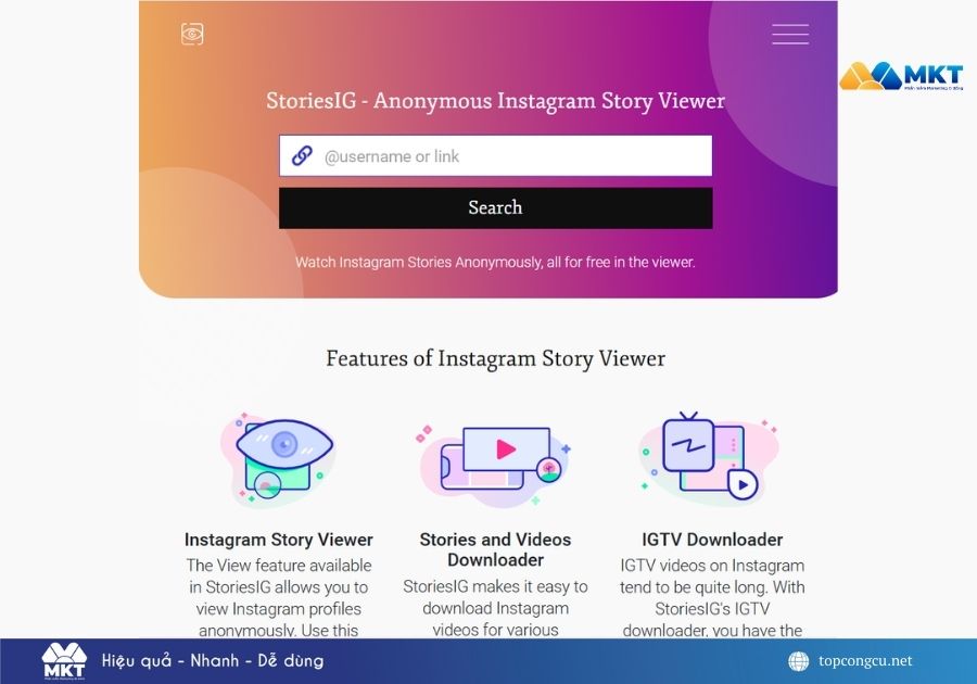 web xem story ẩn danh
