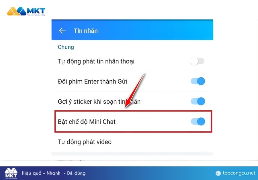 Cách tắt bong bóng chat trên Zalo